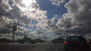 My favorite part of Texas and my least favorite part of Austin. The sky! And the traffic.